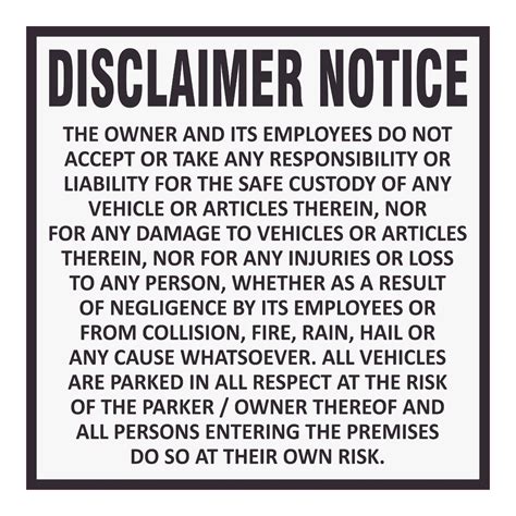 Disclaimer* .